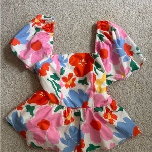 Floral Puff Sleeve Top